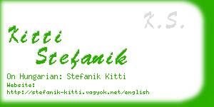 kitti stefanik business card